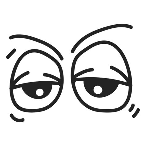 Comic Tired Emoticon Eyes Png And Svg Design For T Shirts