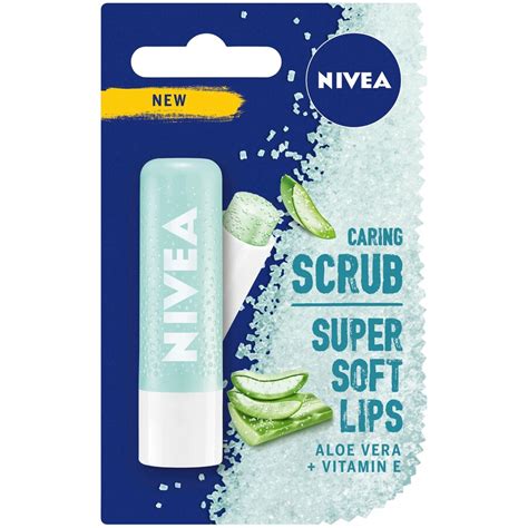 Nivea Caring Scrub Super Soft Lips Aloe Vera Big W
