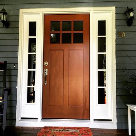 Painting doors in your home can accent a room that needs a little updating. Welcome home. Beautiful new entry door. #thermatrudoors # ...