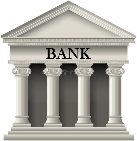Bank Icon Bank Building Icon In A Classic Greek Temple Style Isolated