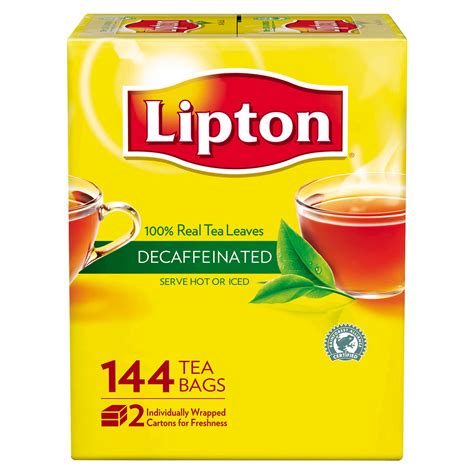 Lipton Tea Bags Decaffeinated 144 Ct Bjs Wholesale Club