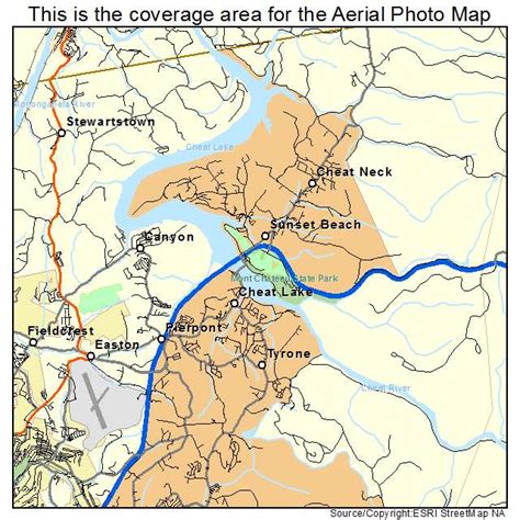 Aerial Photography Map Of Cheat Lake Wv West Virginia