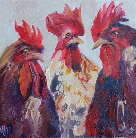 Rooster Painting Rooster Art Birds Painting Watercolor Paintings