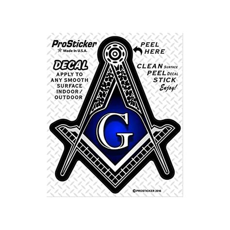 Buy Prosticker 126v One Masonic Series Shriner Fez Freemason Compass