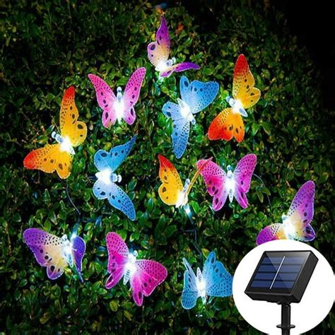 Ztoo Solar String Lights Outdoor Butterfly Solar Light String