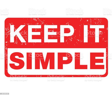 Keep It Simple Sign Stock Illustration Download Image Now 2015