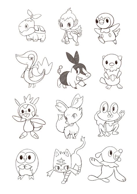 Pokemon Starter Colouring In Page Downloadable Etsy Uk