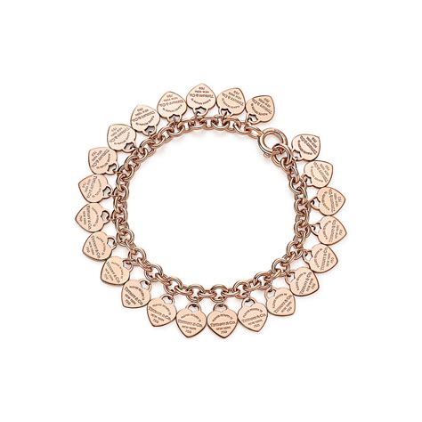 Return To Tiffany Multi Heart Tag Bracelet In 18k Rose Gold Medium