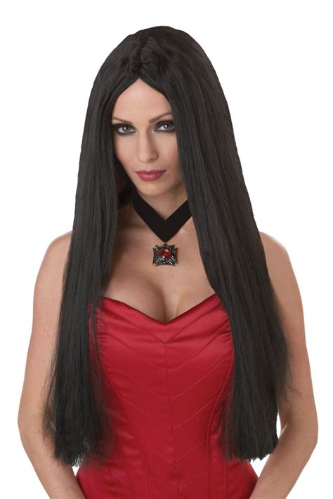 70042 Dark Gothic Vampire Long Flowing Adult Costume Wig