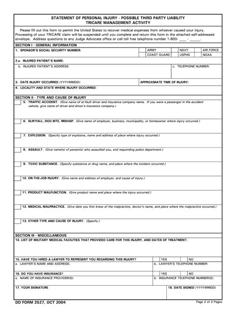 Dd Form 2527 Fill Out And Sign Printable Pdf Template Signnow