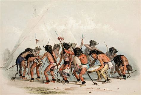 George Catlin American 1796 1872 North American Indian Portfolio Buffalo Dance Plate 8 1844