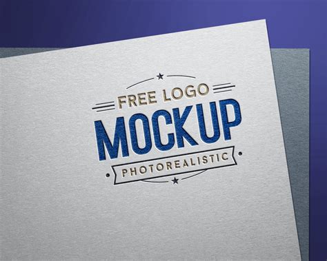 Free Debossed Color Logo Design Logotype Mockup Psd Good Mockups