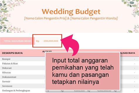 Contoh Rincian Anggaran Biaya Pernikahan Excel 53 Koleksi Gambar