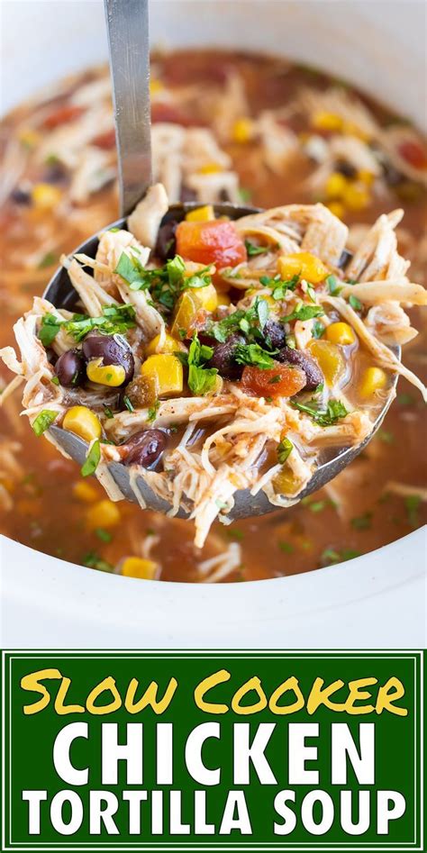 Using a pizza cutter, cut each tortilla into 1/2 inch strips. Slow Cooker Chicken Tortilla Soup is the best healthy ...