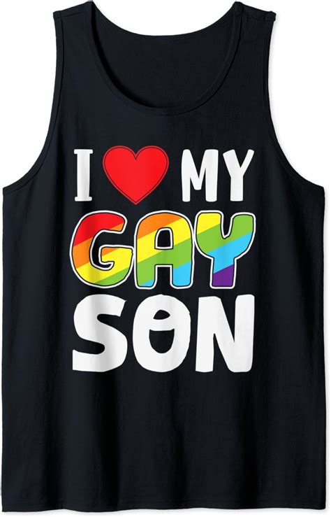 Proud Love Mother Father Son Matching Mom Dad Pride LGBT Gay Tank Top Amazon Co Uk Fashion
