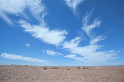 Desert Landscape With Cloudy Blue Sky Rosa Frei Photography