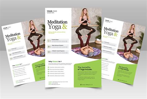 yoga workout free psd flyer template free psd templates