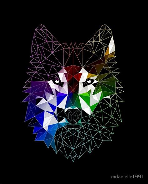 Geometric Wolf Graphic T Shirt By Mdanielle1991 Geometric Wolf