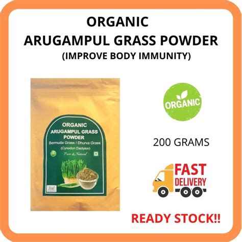 100 Pure Organic Arugampul Grass Powder 200 Gms Bermuda
