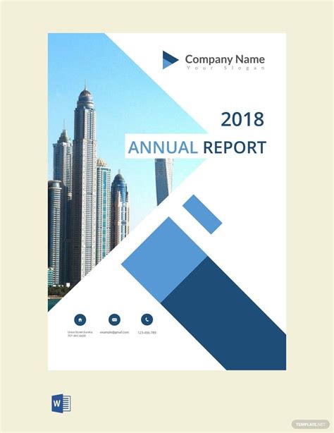 Annual Report Cover Page Template In Gdocslink Ms Word Pages