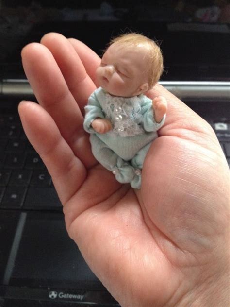 Ooak Polymer Clay Miniature Baby Art Doll 3 Clay Baby Polymer