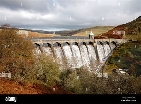 Bridge Dam Reservoir In Wales Stock Photos And Bridge Dam