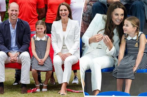 Kate Middleton And Princess Charlotte Coordinate At Commonwealth Games