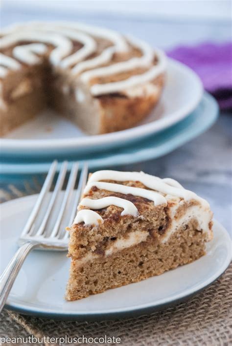 Healthy Cinnamon Roll Coffee Cake With Cheesecake Filling
