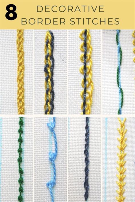 8 Decorative Embroidery Border Stitches Everyone Should Learn Crewel