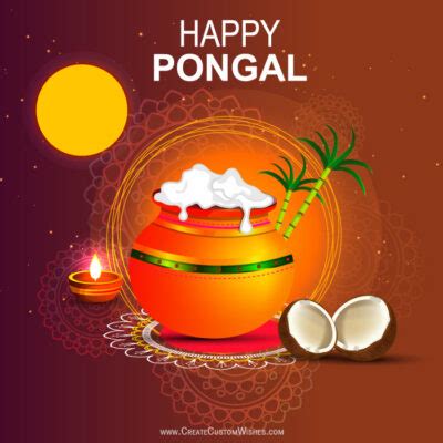 Pongal in tamil means boiling over. Free Pongal Greeting Cards Maker Online | Create Custom Wishes