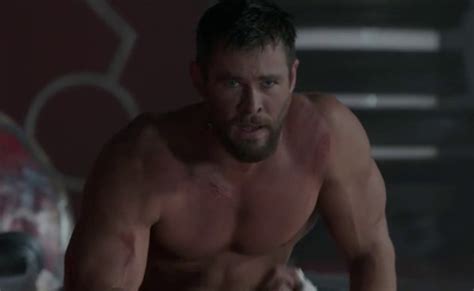 Chris Hemsworth Gets Shirtless In Thor Ragnarok Attitude