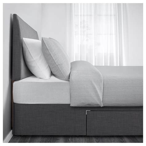 Once set, you should be able to see stand over the bed and check that the frame is straight and the corners are square. BALESTRAND Skiftebo grey, Divan bed with 2 drawers ...