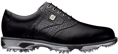 Footjoy Dryjoys Tour Golf Shoes 53678 Blackblack Croc Mens New Ebay