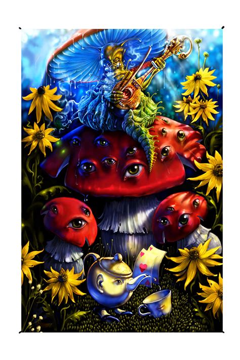 Richard Biffle Hookah Caterpillar Alice In Wonderland Heady Art Print