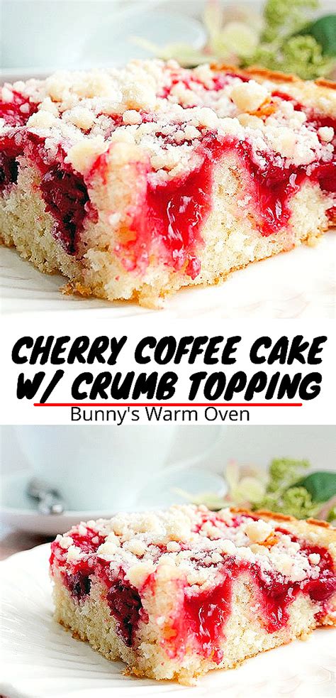 Delicious Cherry Coffee Cake With Crumb Topping Easy Baking Recipes