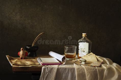 Still Life Photography With Desk Stock Image Image Of Wood Vintage