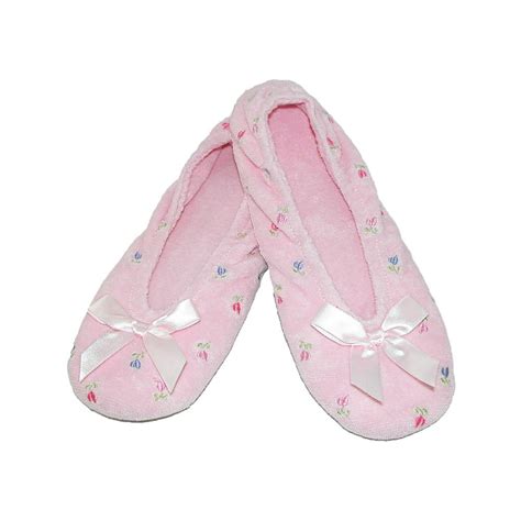Isotoner Isotoner Embroidered Terry Ballerina Slippers Womens