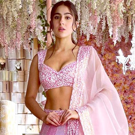 Sara Ali Khans Pink Sequins Chikankari Manish Malhotra Lehenga Is