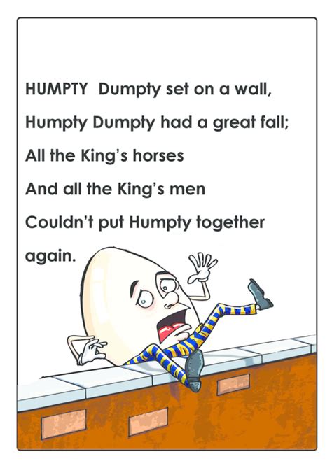 Humpty Dumpty Nursery Rhyme Humpty Dumpty