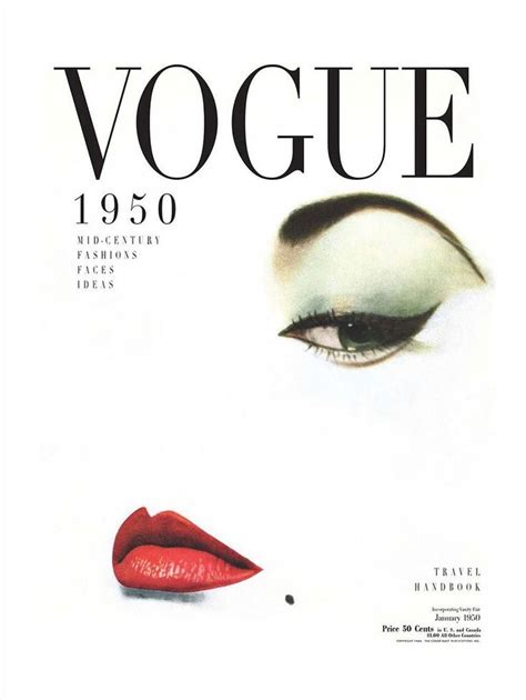 Vintage Vogue Cover Print Fashion Magazine Poster Glamour Etsy
