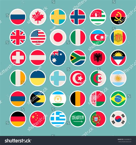 National Flags Stock Vector Illustration 326098673 Shutterstock