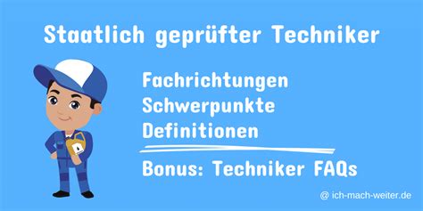 Staatlich Geprüfter Techniker Fachrichtungen And Schwerpunkte