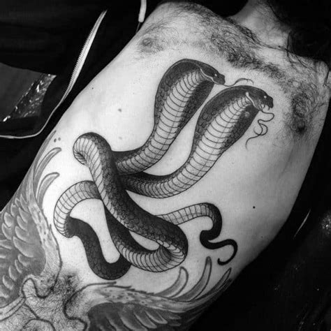 30 Two Headed Snake Tattoo Ideas For Men Serpent Designs