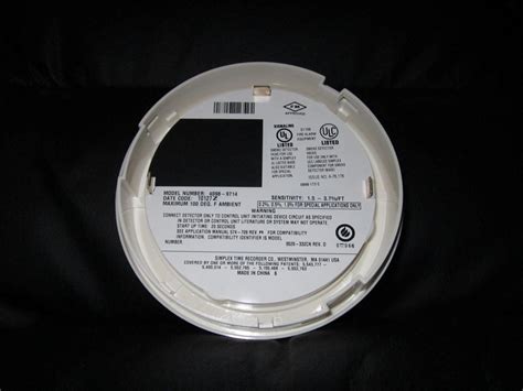 Fire Protection Equipment Smoke Detectors Simplex 4098 9714 Smoke