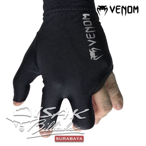 Jual Venom Pool Glove Anti Slip Black Sarung Tangan Biliar Billiard