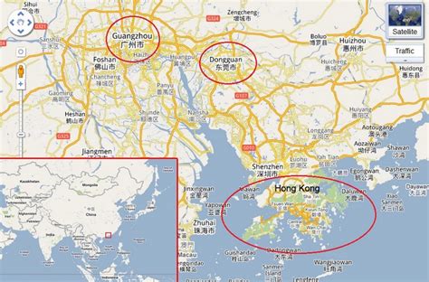 Guangzhou Dongguan Map