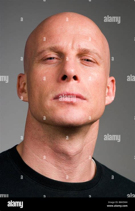 Portrait Of A Handsome Bald White Man In His 30s Stock Photo Alamy