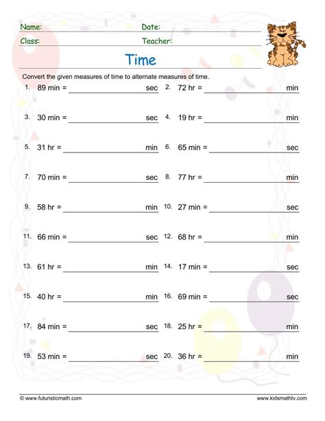 Grade 3 Telling Time Worksheet Read The Clock 1 Minute Intervals K5