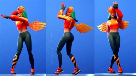 New [sunbird Skin] With Fortnite Dances And New Emotes Fortnite Season 8 Skin 🌞🌞🌞 Youtube