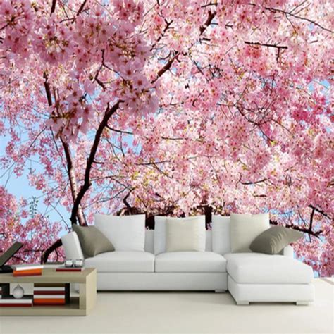 66 Lukisan Mural Bunga Sakura Gambar Lukisan